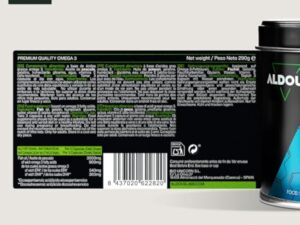Oméga 3 gélules - 3000 mg par jour - 210 gélules - Avec acides gras EPA et DHA - Huile de poisson - Vitamine E, Acides gras - Vision, Cerveau - Plus de 2 mois - ALDOUS