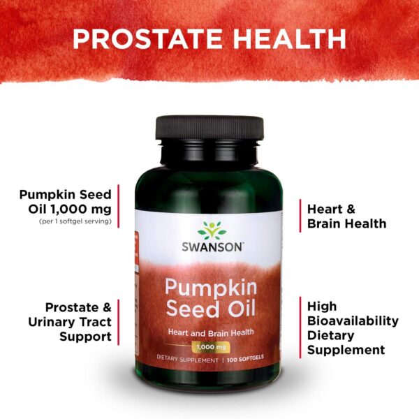 Pumpkin Seed Oil 1,000 mg 100 Sgels Swanson (2) – Image 5