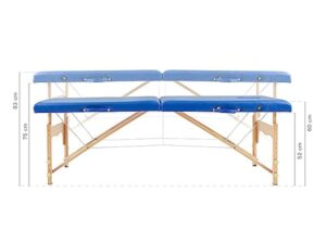 QUIRUMED Table de Massage Pliable en Bois Easy, Couleur Noire, 182 x 60 cm, Similicuir Portable, légère tête Amovible, Trou du Visage, Hauteur réglable jusqu'à 120 kg