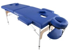 QUIRUMED Table de Massage Pliante en Aluminium Easy, Noir, 180 x 60 cm, Simili Cuir, Portable, léger, Appui-tête Amovible, Trou pour Le Visage, Hauteur réglable, jusqu'à 120 kg.