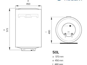 Regent 3201330 thermo électrique, 50 L