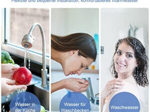 SOULONG Chauffe-Eau Instantanné Électrique 220V 3000W Mini Chauffe-Eau Réservoir en Acier Inoxydable avec Système de Chauffage Sûr Chauffe-Eau pour Salle de Bains Cuisine Robinet Évier(Blanc)