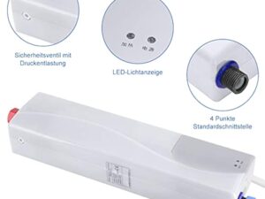 SOULONG Chauffe-Eau Instantanné Électrique 220V 3000W Mini Chauffe-Eau Réservoir en Acier Inoxydable avec Système de Chauffage Sûr Chauffe-Eau pour Salle de Bains Cuisine Robinet Évier(Blanc)