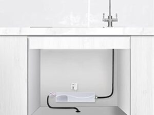 SOULONG Chauffe-Eau Instantanné Électrique 220V 3000W Mini Chauffe-Eau Réservoir en Acier Inoxydable avec Système de Chauffage Sûr Chauffe-Eau pour Salle de Bains Cuisine Robinet Évier(Blanc)