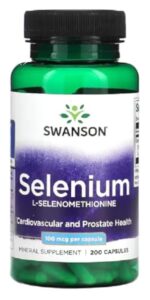 Swanson - Albion Selenium Complex - Sélénium (L-Sélénométhionine) | Soutien Antioxydant & Système Immunitaire - 200 Capsules