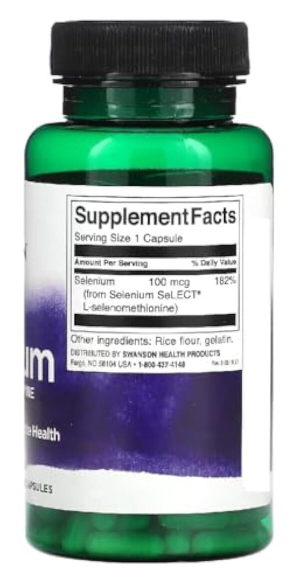 Swanson - Albion Selenium Complex - Sélénium (L-Sélénométhionine) | Soutien Antioxydant & Système Immunitaire - 200 Capsules – Image 4