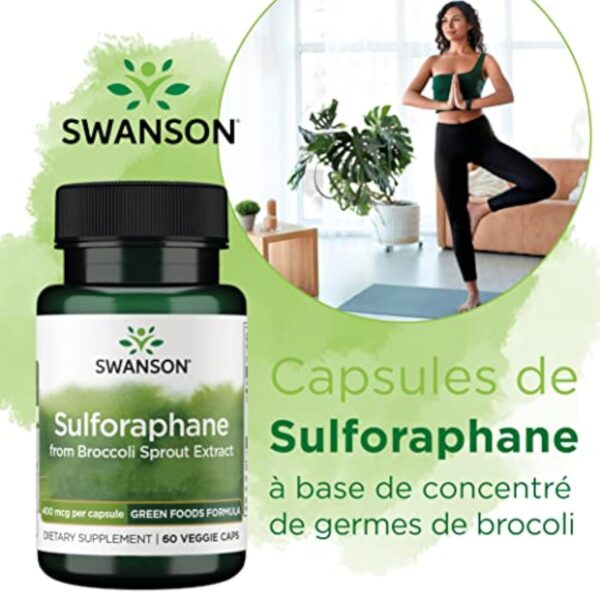 Swanson, Broccoli Sprout Extract (Extrait de Pousses de Brocoli), avec Sulforaphane, 60 Capsules végétaliennes, Végétarien, Sans Soja, Sans Gluten, Sans OGM – Image 3