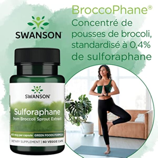 Swanson, Broccoli Sprout Extract (Extrait de Pousses de Brocoli), avec Sulforaphane, 60 Capsules végétaliennes, Végétarien, Sans Soja, Sans Gluten, Sans OGM – Image 4