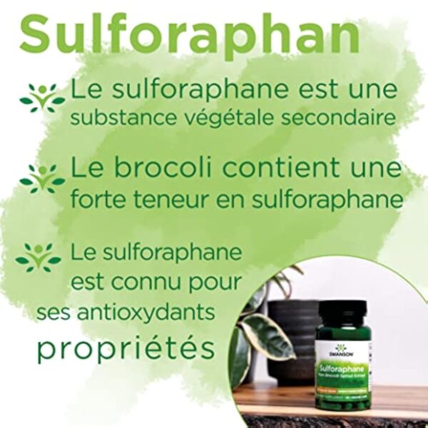 Swanson, Broccoli Sprout Extract (Extrait de Pousses de Brocoli), avec Sulforaphane, 60 Capsules végétaliennes, Végétarien, Sans Soja, Sans Gluten, Sans OGM – Image 5