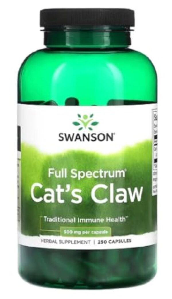 Swanson - Cat's Claw - Griffe de Chat | Extrait de qualité pour le soutien immunitaire - 250 capsules