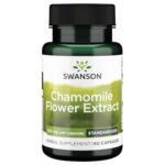 Swanson, Chamomille Flower Extract (Extrait de Fleur de Camomille), 500mg, Haute Dose, 60 Capsules, Sans Soja, Sans Gluten, Sans OGM