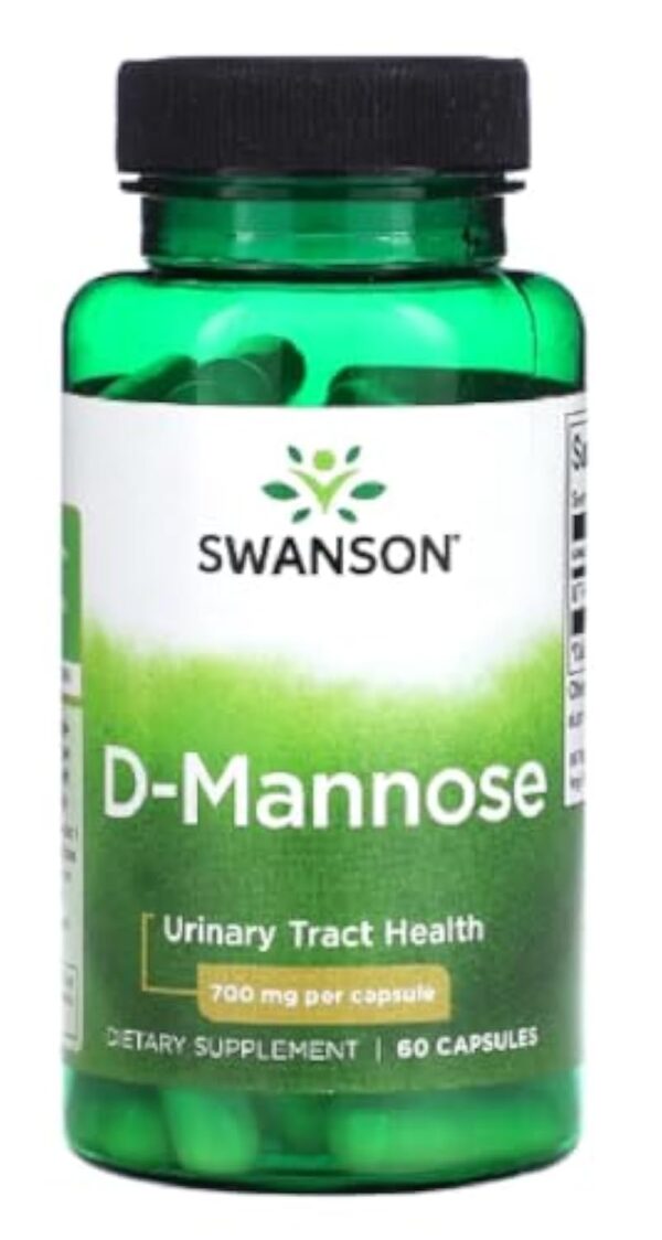 Swanson - D-Mannose | Support naturel pour la santé de la vessie et des voies urinaires - 60 capsules