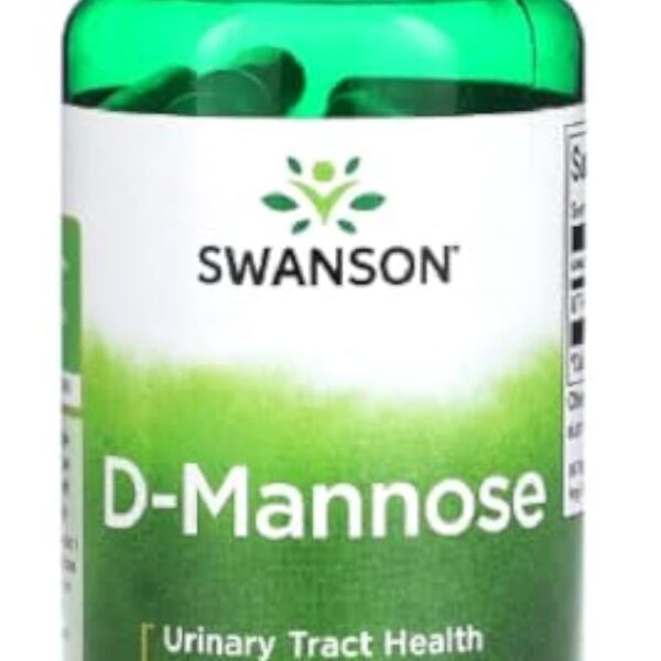Swanson - D-Mannose | Support naturel pour la santé de la vessie et des voies urinaires - 60 capsules