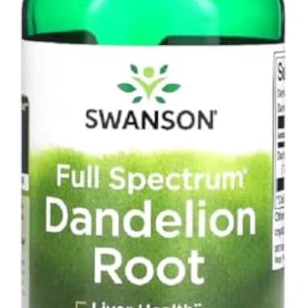 Swanson - Dandelion - Racine de Pissenlit | Soutien pour la fonction hépatique et la détoxification naturelle - 60 capsules