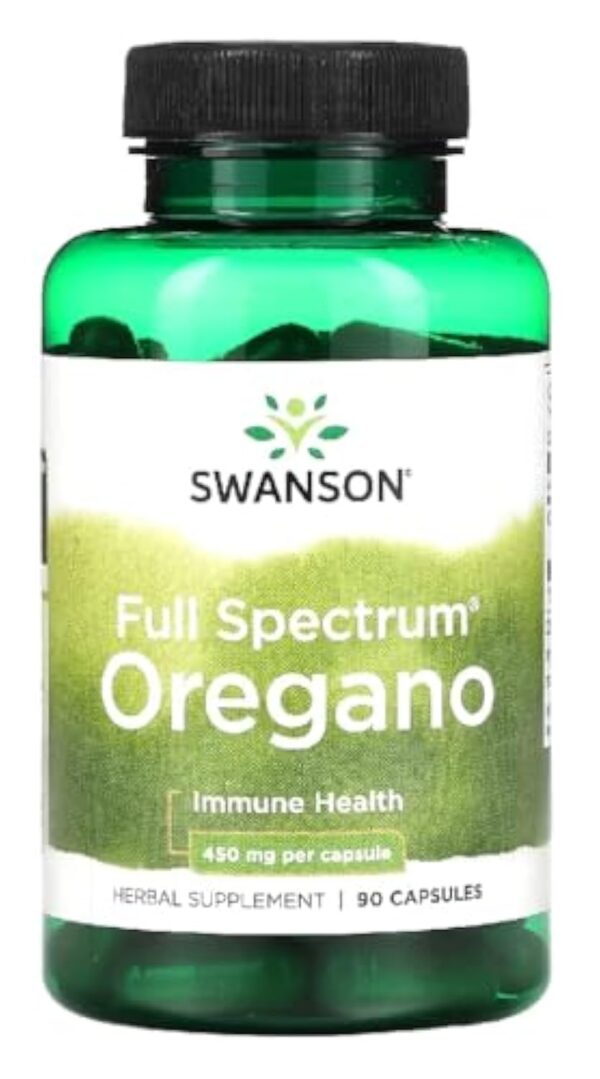 Swanson - Full Spectrum Oregano, 450mg - Gélules d'Origan | Soutien naturel pour le système immunitaire et la santé générale - 90 Gélules