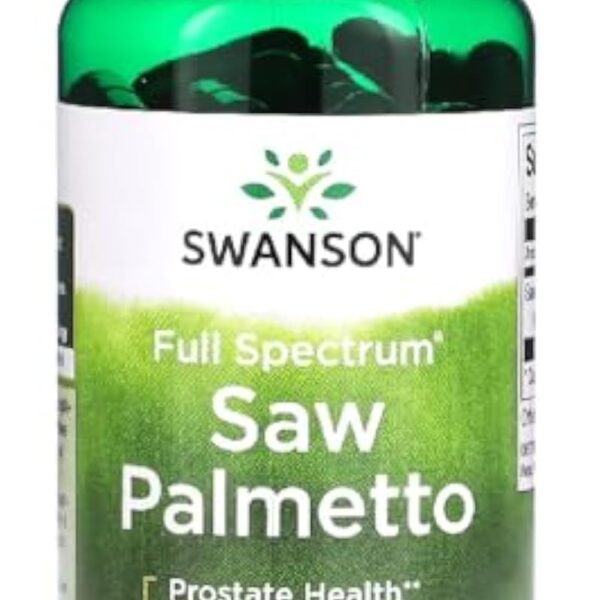Swanson - Full Spectrum Saw Palmetto, 540mg - Extrait de Sägepalme | Soutien pour la santé de la prostate | Formule complète sans traitement inutile - 100 capsules