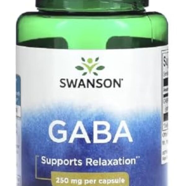 Swanson - GABA (Acide Gamma-Aminobutyrique) | Relaxation & Réduction du Stress | 250mg par capsule - 60 capsules