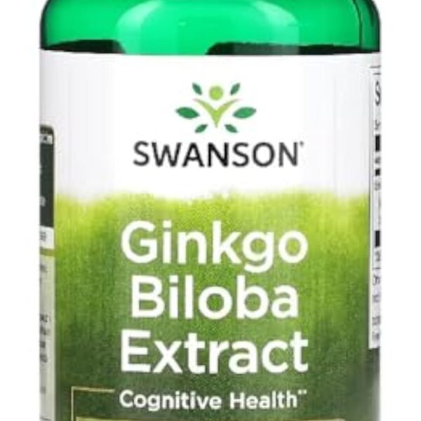 Swanson - Ginkgo Biloba | Soutien naturel pour le cerveau et la mémoire - 120 capsules
