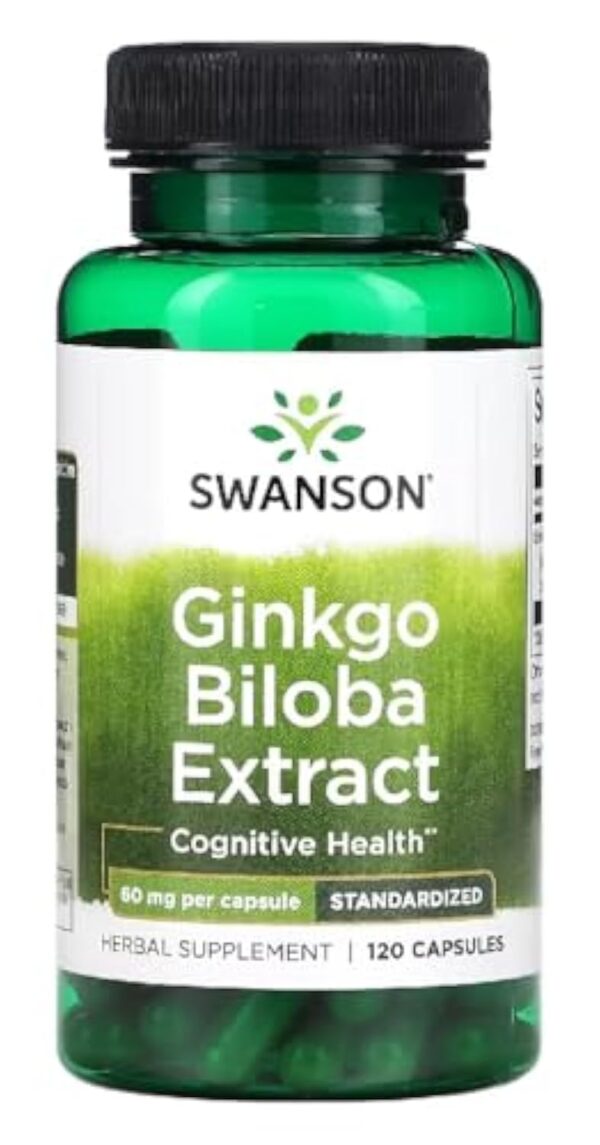 Swanson - Ginkgo Biloba | Soutien naturel pour le cerveau et la mémoire - 120 capsules – Image 2