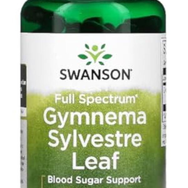 Swanson - Gymnema Sylvestre Leaf, 400mg | Aide à l'équilibre du taux de sucre et au métabolisme - 100 Capsules