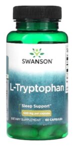 Swanson - L-Tryptophan 500 mg | Soutient le sommeil et l'humeur - 60 Capsules