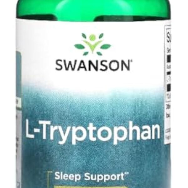 Swanson - L-Tryptophan 500 mg | Soutient le sommeil et l'humeur - 60 Capsules