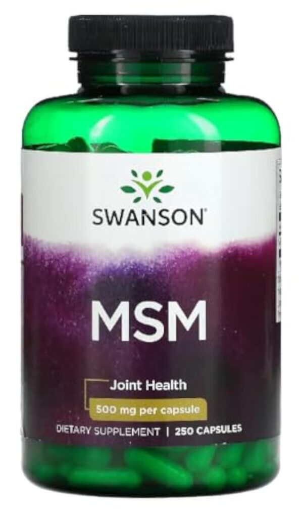 Swanson - MSM Methyl sulfonyl methane | Complément naturel de soufre pour la santé des articulations et des muscles - 250 capsules – Image 2