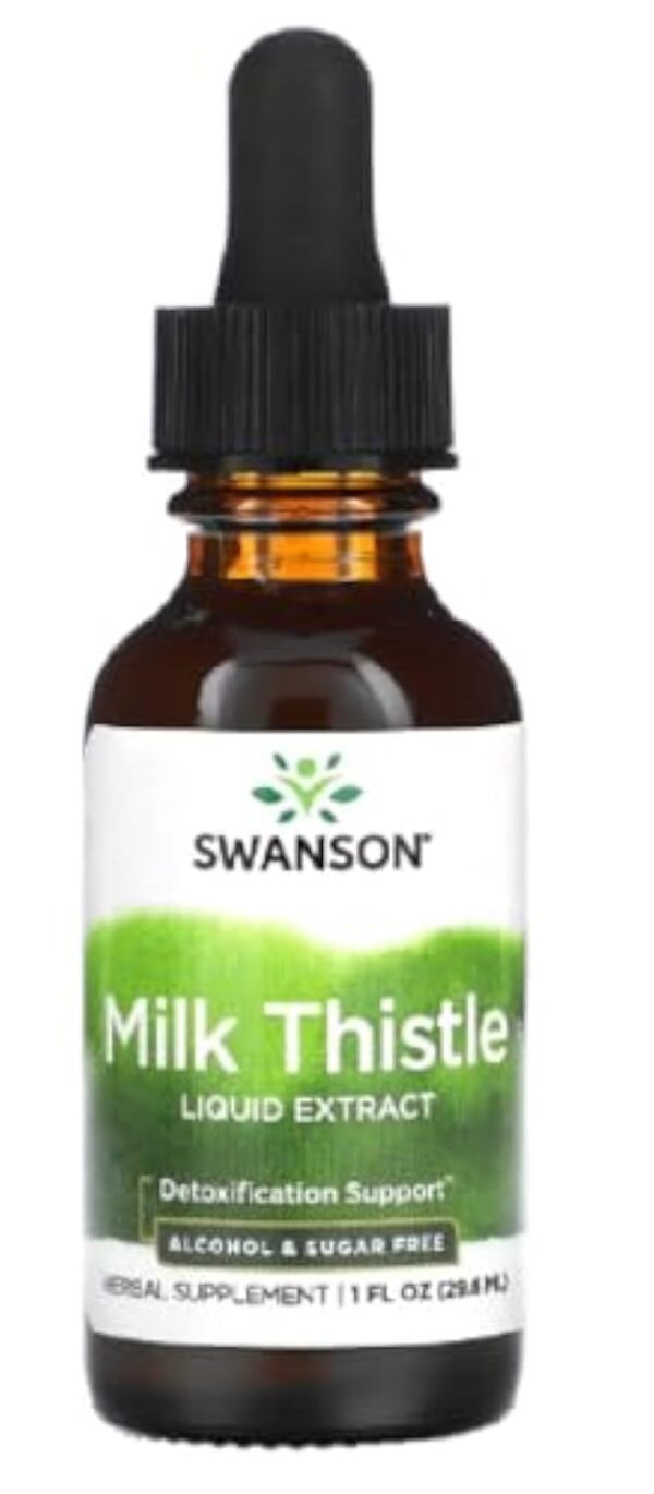 Swanson - Milk Thistle Liquid Extract | Extrait Concentré de Chardon-Marie pour le Soutien du Foie - 29,6 ml