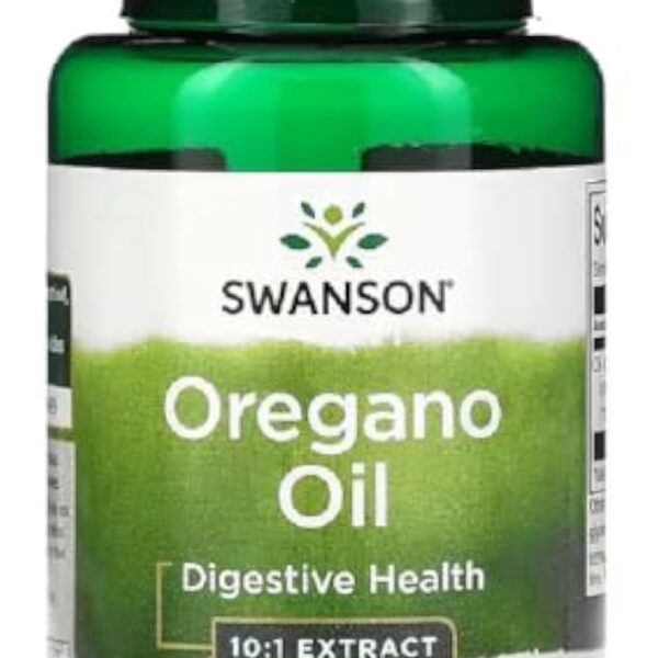 Swanson - Oregano Oil - Huile d'Origan 10:1 Extrait | Soutient la Santé Digestive - 120 Capsules
