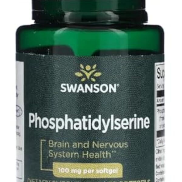 Swanson - Phosphatidylserine, 100 mg | Soutien des fonctions cognitives et de la santé cérébrale - 100 mg, 30 capsules