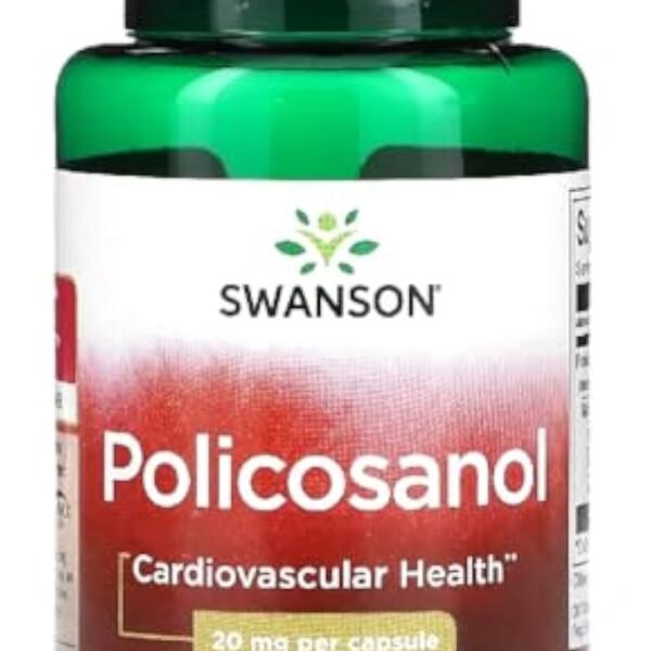 Swanson - Policosanol | Soutien Naturel du Système Cardiovasculaire - 60 Gélules