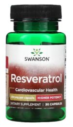 Swanson - Resveratrol 250mg Capsules | Soutien Antioxydant Naturel - 30 Capsules