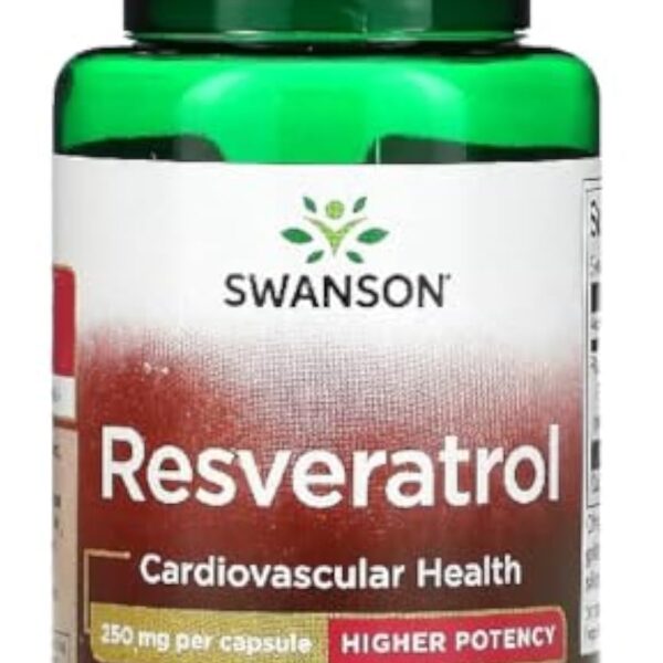 Swanson - Resveratrol 250mg Capsules | Soutien Antioxydant Naturel - 30 Capsules
