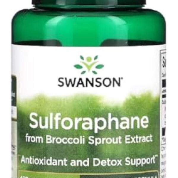Swanson - Sulforaphane 400 mcg | Soutien Antioxydant & Détoxification du Foie - 60 Capsules