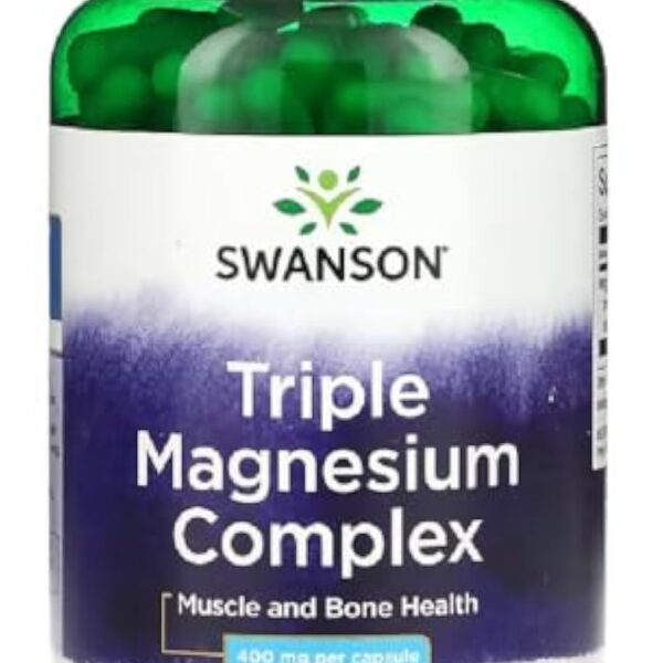 Swanson - Triple Magnesium Complex | Complément de Magnésium de Haute Qualité - 300 Capsules