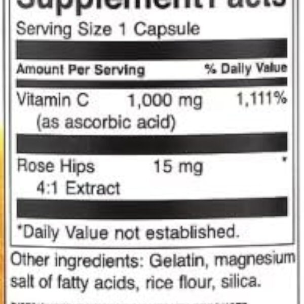 Swanson Vitamine C avec Extrait de Cynorrhodon, 1000mg - 90 comprimés | Soutien Immunitaire et Antioxydant Puissant