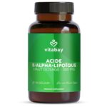 Vitabay Alpha Lipoic Acid 300 mg - 120 Gélules d'Acide Alpha-Lipoïque Végan et sans Additifs à Haut Dosage et à Libération Prolongée - ALA aux Huiles de Lin, Colza et Noix - Vérifié en Laboratoire