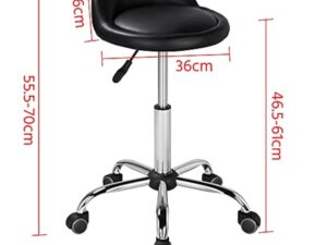 Yaheetech Ensemble de Table de Massage avec Tabouret de Massage à roulettes Réglable 46,5-61 cm Pivotant Lit de Massage Pliable réglable en Hauteur avec appuie-tête Noir