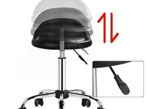 Yaheetech Ensemble de Table de Massage avec Tabouret de Massage à roulettes Réglable 46,5-61 cm Pivotant Lit de Massage Pliable réglable en Hauteur avec appuie-tête Noir