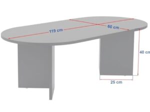 Hanah Home Élégante Table à café en Noyer, 119 x 60 x 39,8 cm, 100% mélamine, épaisseur 18 mm, Parfaite pour Les Salons Modernes et Les espaces