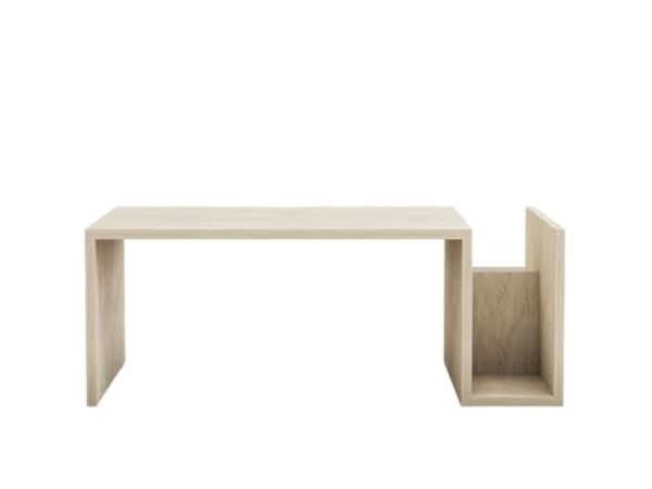 Hanah Home Élégante Table à café, Travertine, 86,8 x 32,4 x 50 cm, 100% mélamine, épaisseur 18 mm, Montage Mural, Design élégant en marbre – Image 7