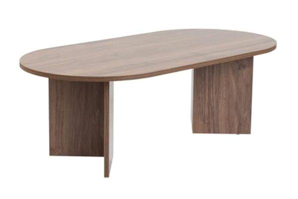 Hanah Home Élégante Table à café en Noyer, 119 x 60 x 39,8 cm, 100% mélamine, épaisseur 18 mm, Parfaite pour Les Salons Modernes et Les espaces – Image 9