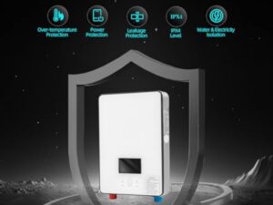vinnyooc 230V 6500W Chauffe-eau électrique, 30-55 ℃ Chauffe-Eau Instantané, Tankless Chauffe-eau, Ballon Eau Chaude pour Salle de Bain Cuisine