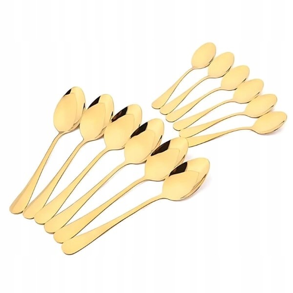 Ensemble de 24 couverts élégants de Luxe doré