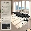 Table de Massage Pliante Professionnelle 2 Zones Aluminium Cosmetique Lit de Massage