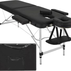 Table de Massage Pliante Professionnelle 2 Zones Aluminium Cosmetique Lit de Massage
