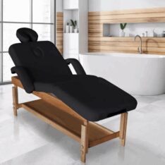 Table de massage en bois fixe réglable multiposition 225 cm Massage-pro