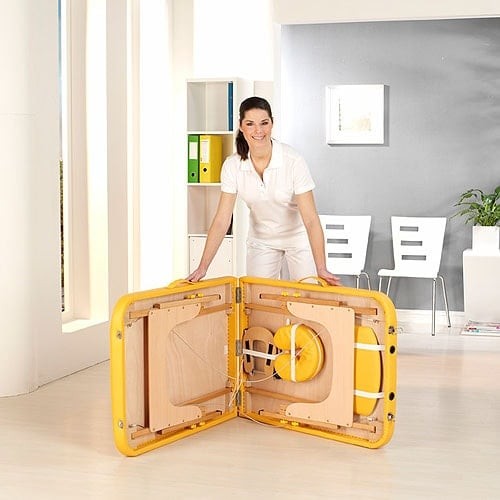 Table de massage professionnelle en bois