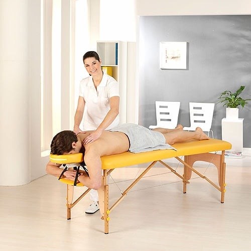 Table de massage professionnelle en bois