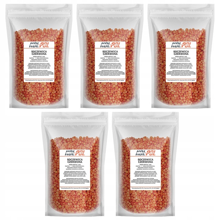 Lentilles rouges 5 kg Naturelles de haute qualité